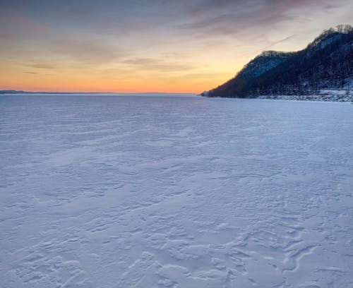 Frozen Lake During Winter