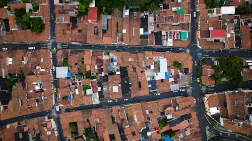 An Aerial Shot of a Neighborhood