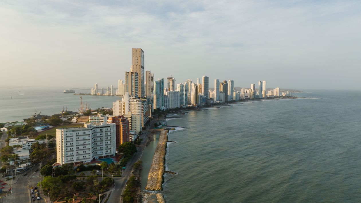 Vista panorámica de la costa de Cartagena