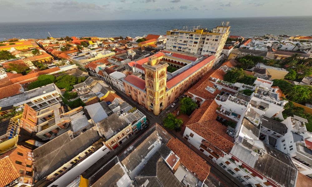 aerial view of Cap-Haïtien colorful buildings
