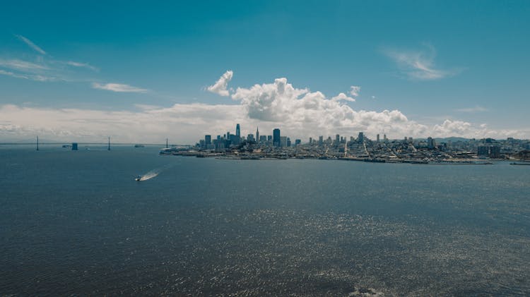 Aerial View Of The Coast Of San Francisco, California, United States