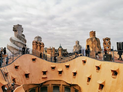 Roof of the Casa Mila, Barcelona, Spain 