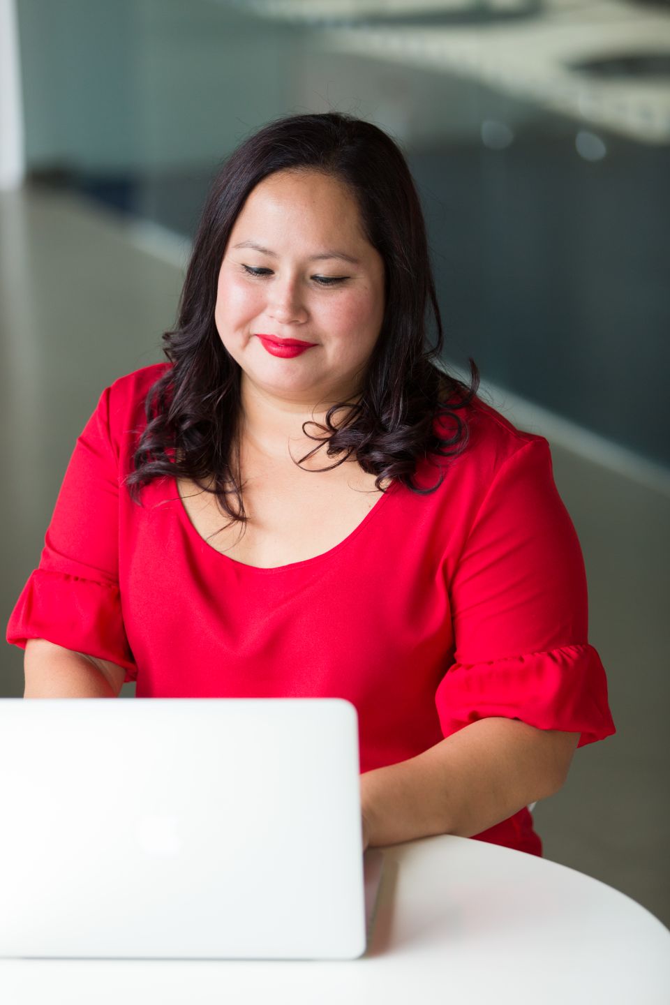 Woman preparing for employment