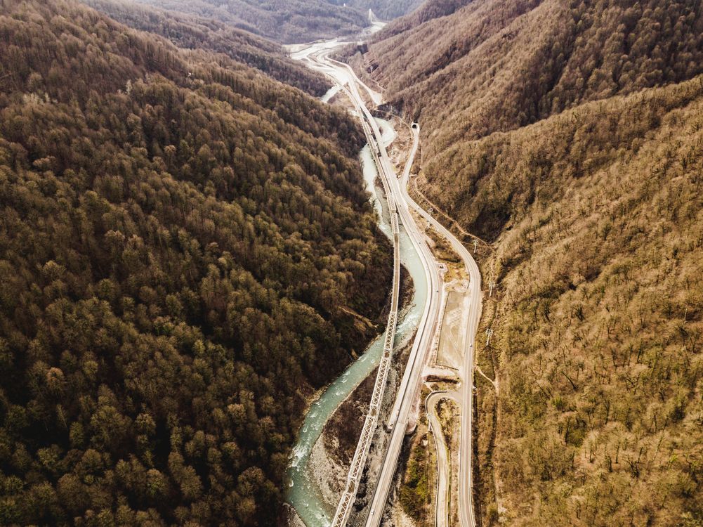 Aerial Photo of Freeway · Free Stock Photo