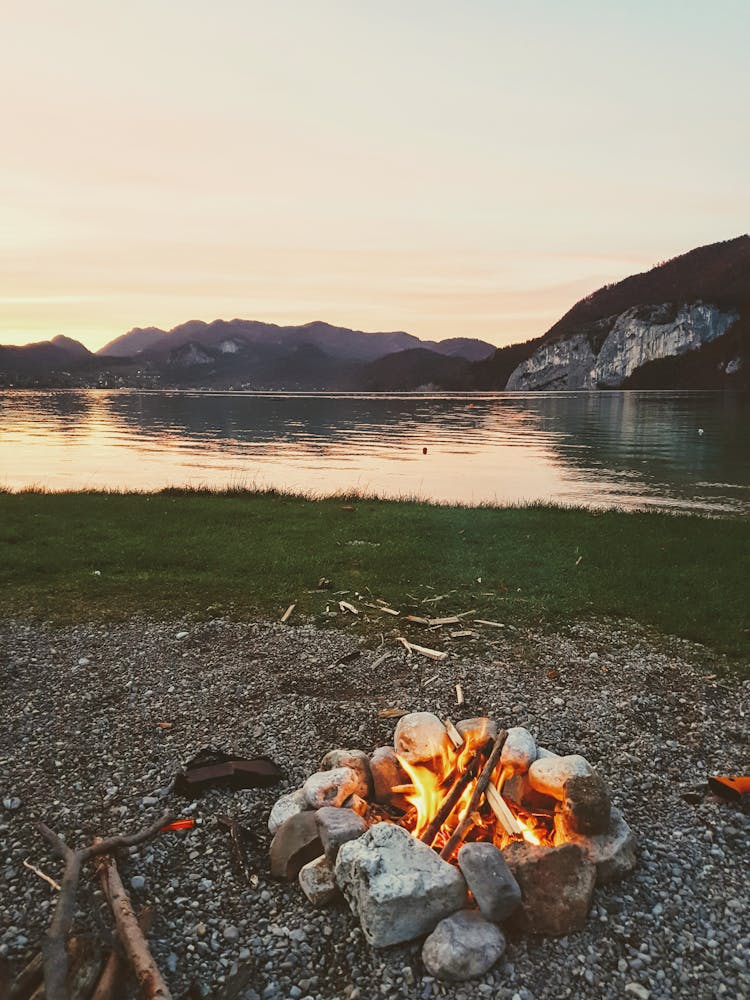 
A Campfire By The Lake