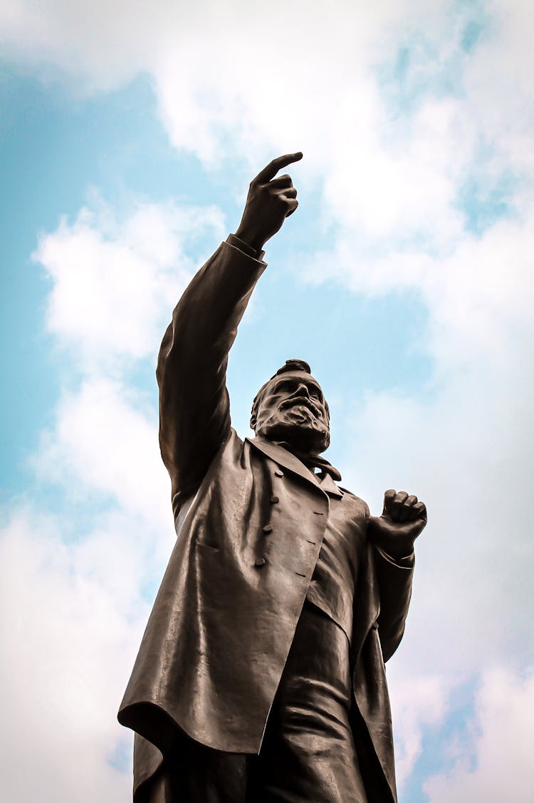 Low Angle Shot Of A Statue