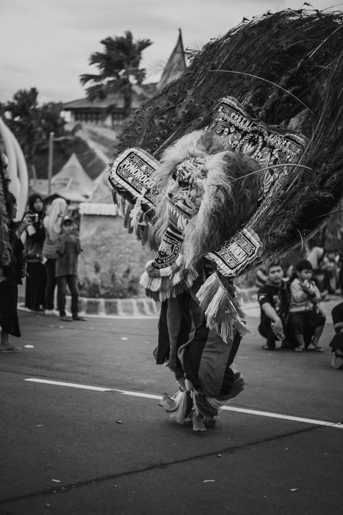 Free Black and white photo of a traditional dance festival in Kepulauan Riau, Indonesia. Stock Photo
