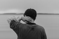 Man in Gray Long Sleeve Shirt