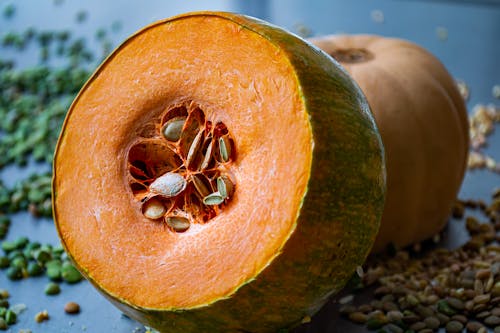 Close-up Shot of a Pumpkin Vegetable