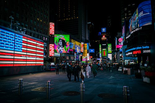 Free 
The Times Square at Night Stock Photo