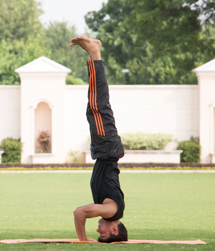 
A Man Doing A Headstand