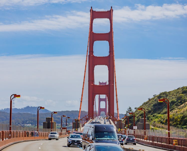 Cars On The Golden Gate Bridge 