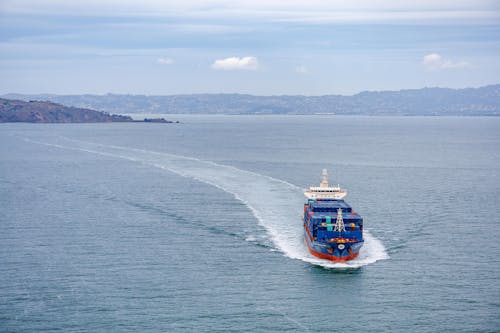 A Cargo Ship Sailing