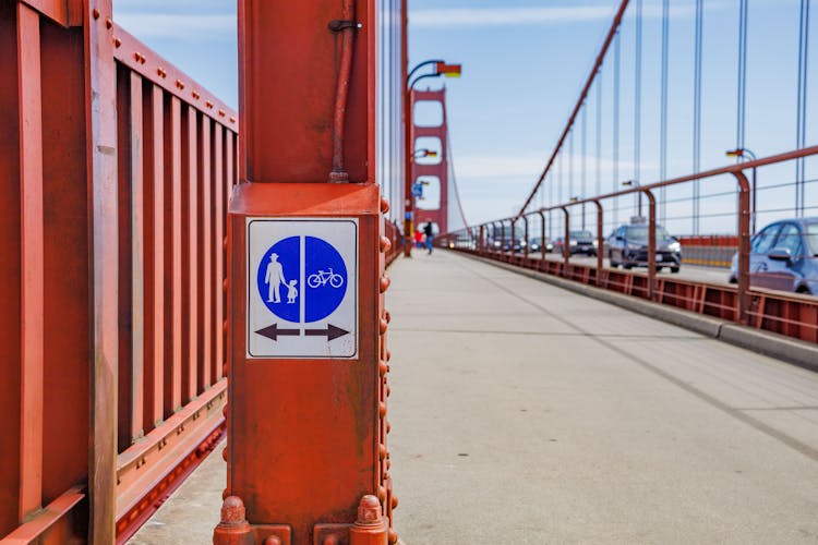 Close-up Of A Signage On A Bridge