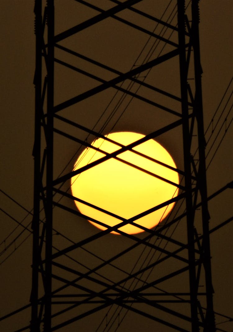 View Of The Sun At Sunset