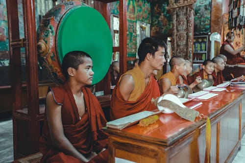 Monks being Taught at Monastery