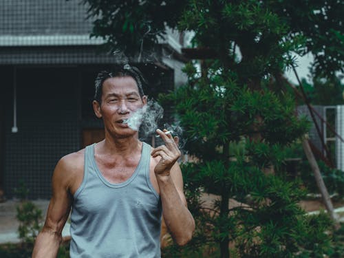 Kostnadsfri bild av asiatisk man, cigarett, man