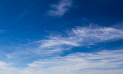 Scenic View of the White Clouds in Blue Sky