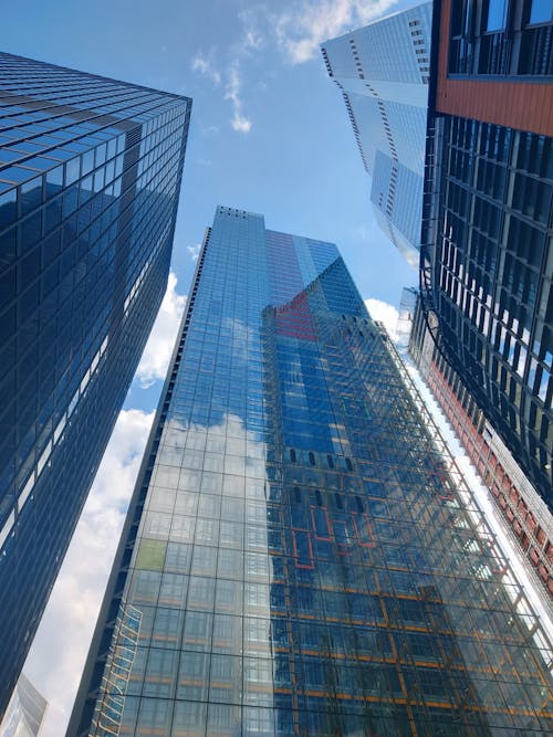 Low Angle Shot of Tall Glass Buildings