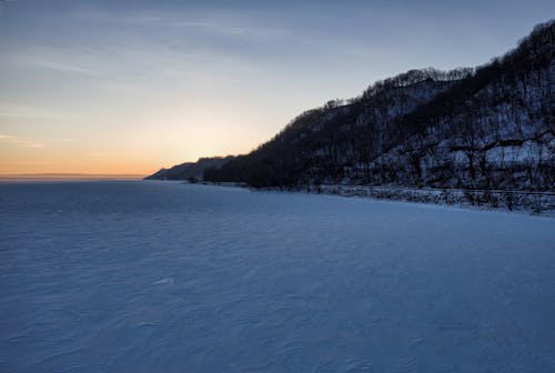 Immagine gratuita di alba, congelato, coperto di neve