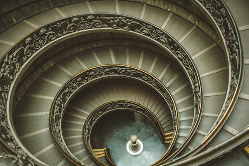 Free Gray Spiral Stairs Stock Photo