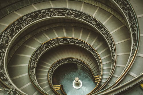 Gray Spiral Stairs