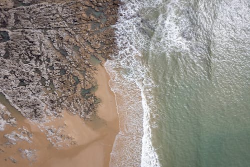 Gratis lagerfoto af bølger, droneoptagelse, fugleperspektiv