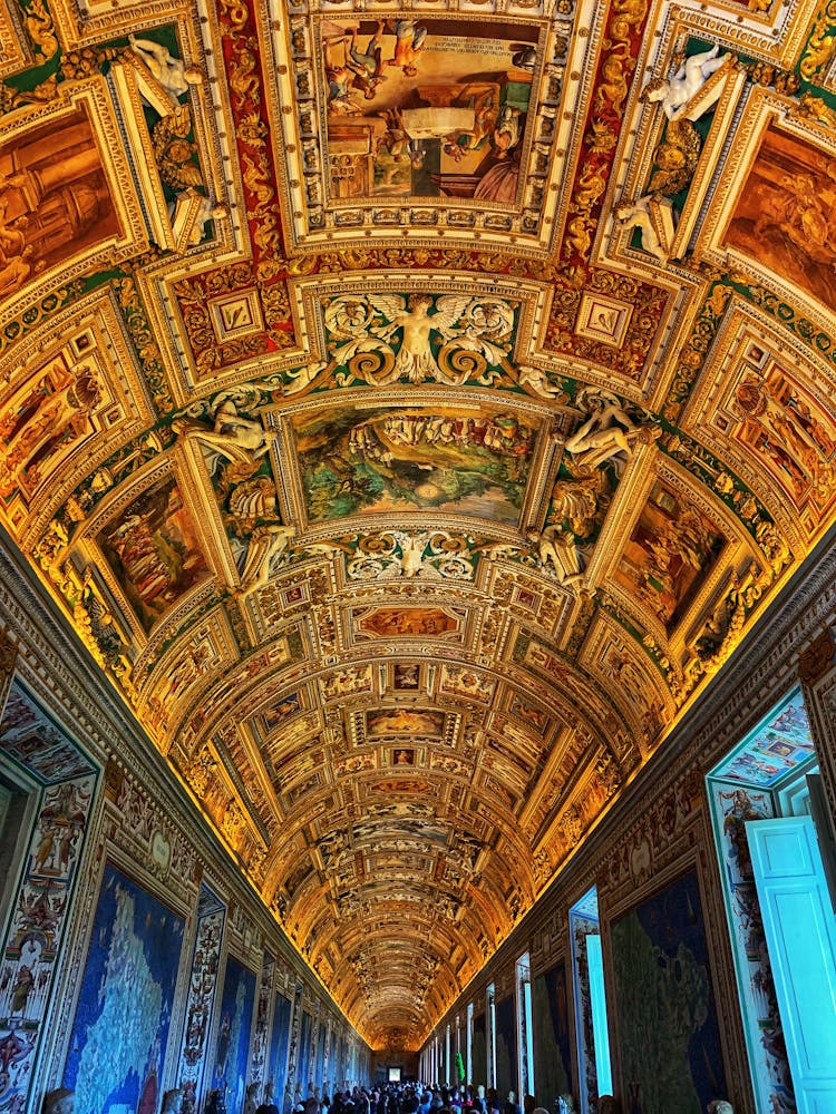 The Ceiling Of The Sistine Chapel In Rome