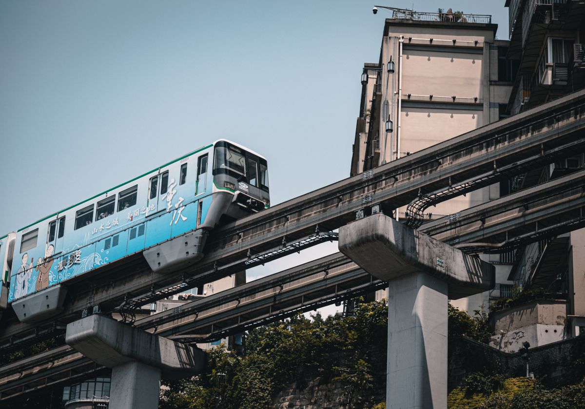 Ride the Liziba Monorail Through a Building