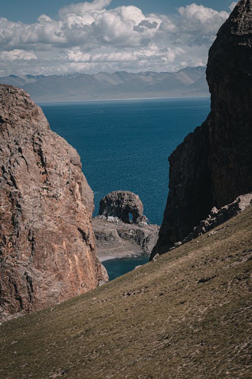 Cliffs Overlooking Blue Sea