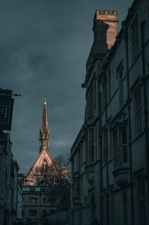 Free Explore the gothic spires and historic architecture of Oxford, England, an iconic university city. Stock Photo