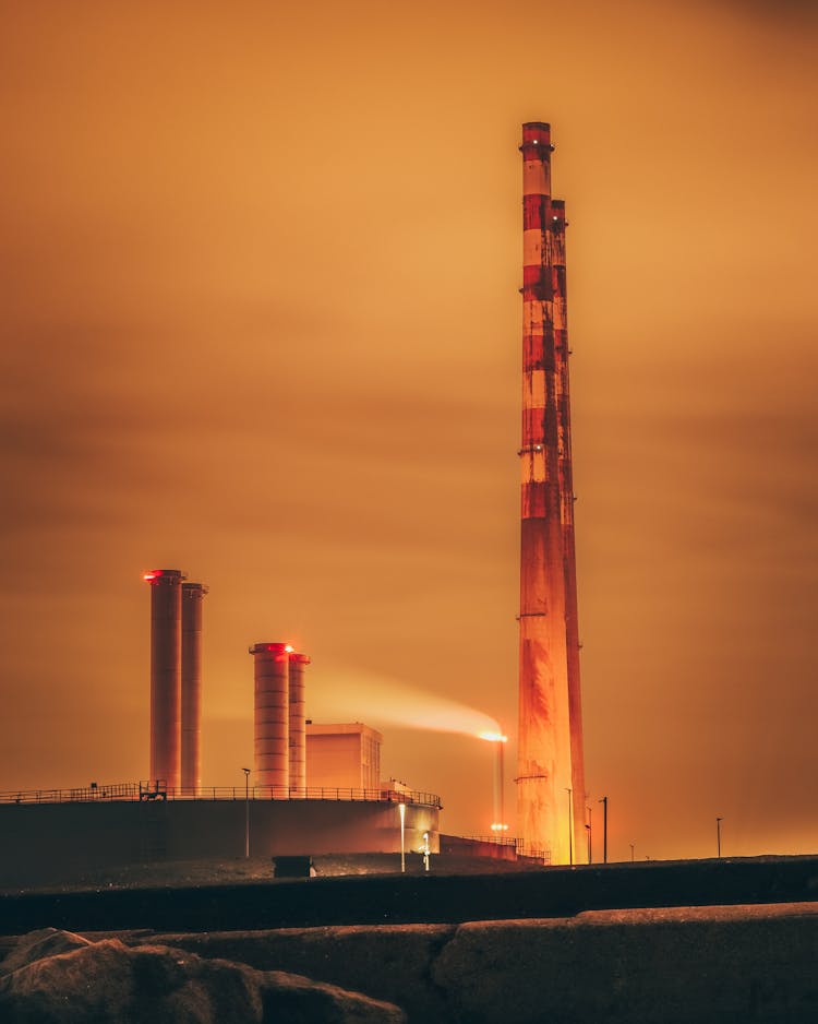 Factory And High Chimneys