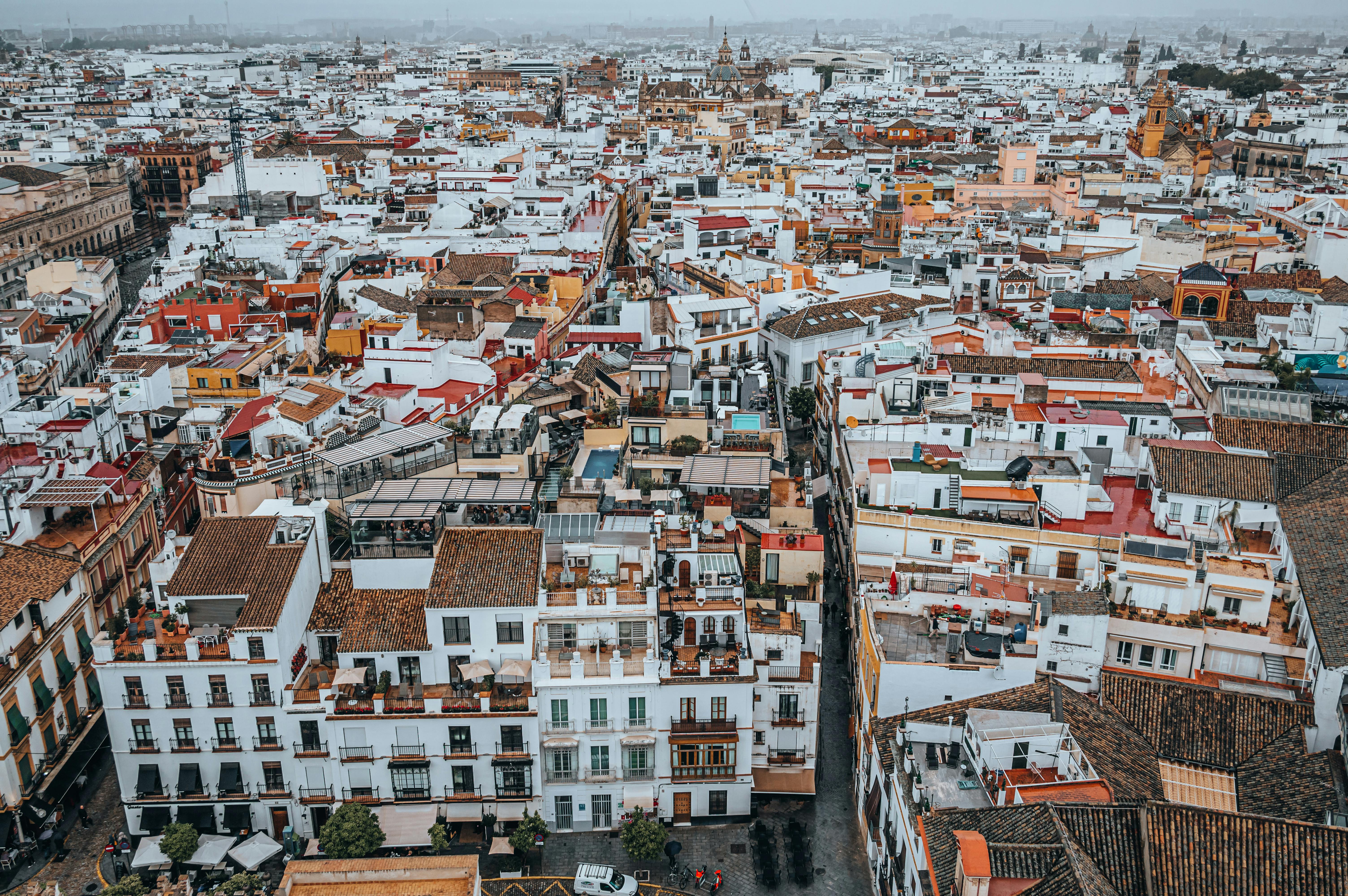 high angle view of a city