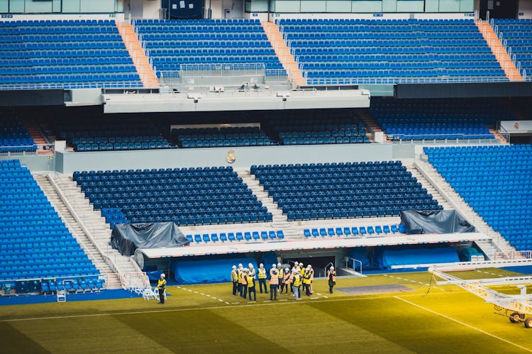 Rows Of Empty Seats In Stadium