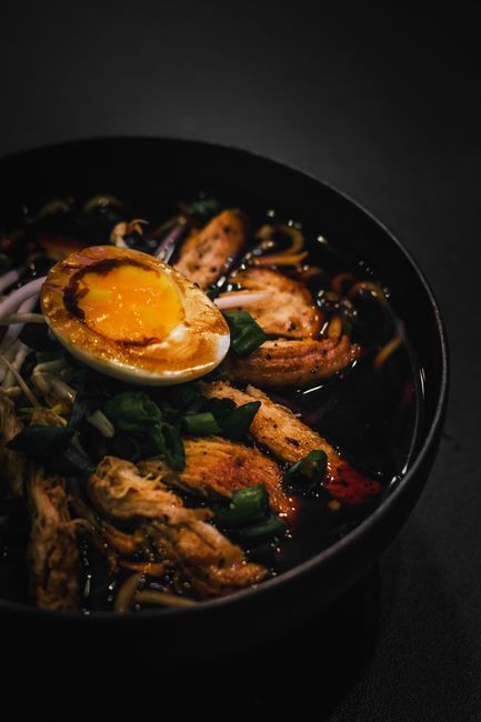 boiled chicken soup bowl