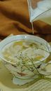 White Ceramic Round Plate With Soup