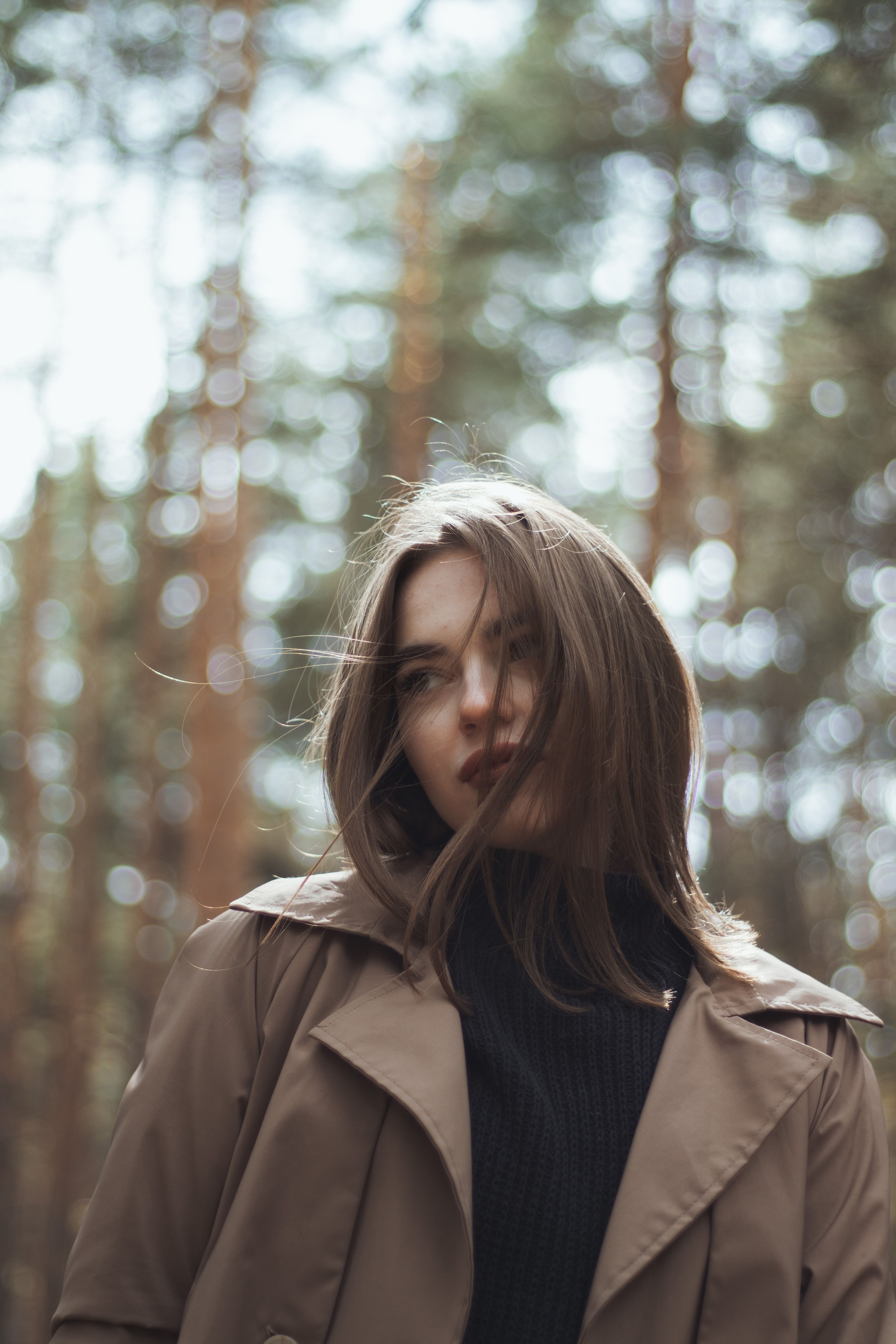 A Woman in Brown Coat · Free Stock Photo