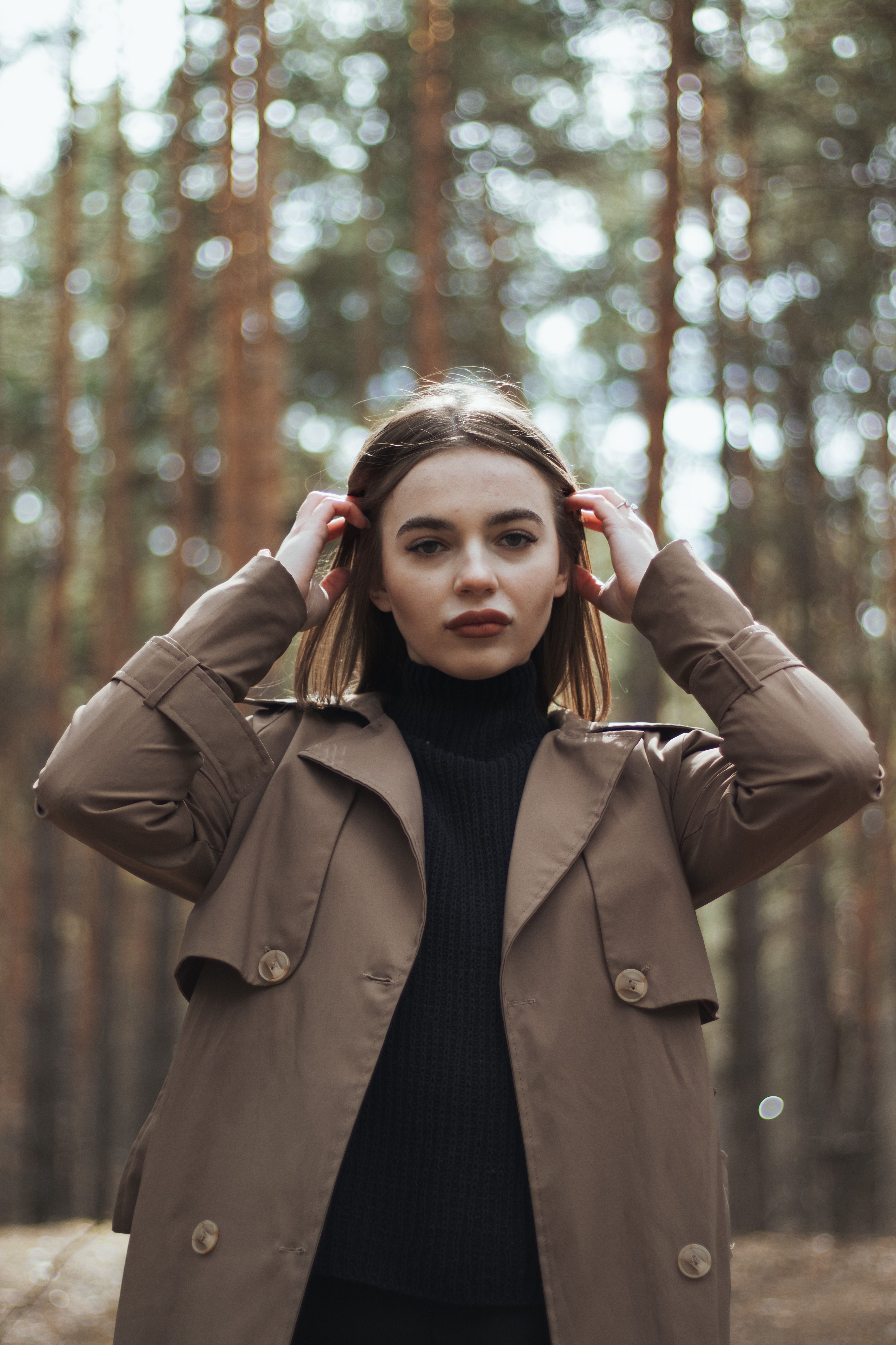 A Woman in Brown Coat · Free Stock Photo