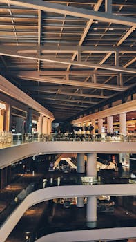 Explore the sleek architecture of a vibrant shopping mall in Samsun, Turkey.