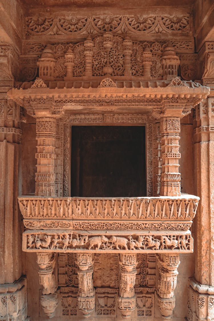 A Balcony At The Adalaj Stepwell In India