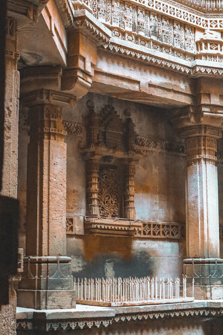 Interior Design Of Adajal Stepwell In Gujarat India