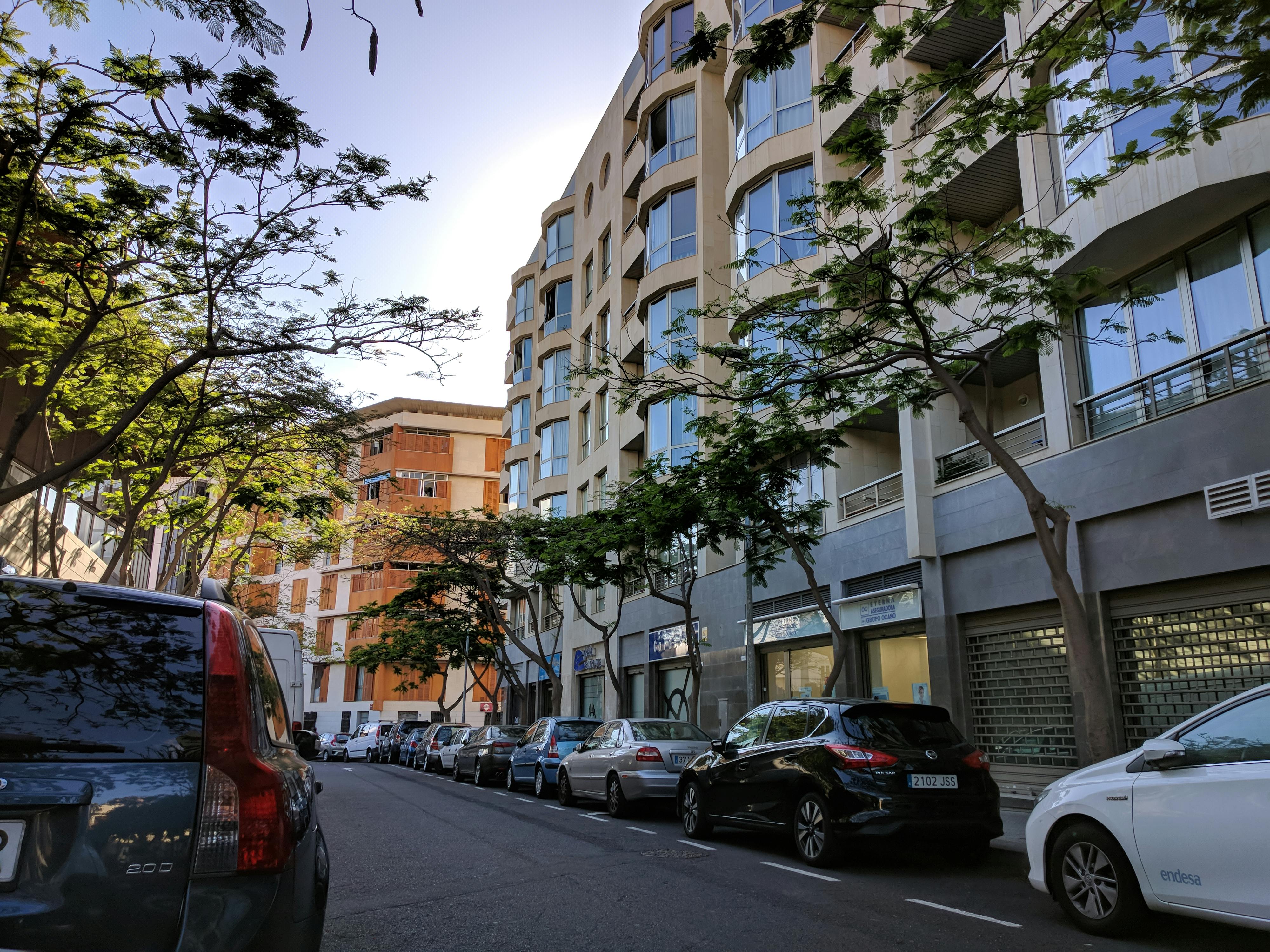 Free stock photo of apartment building, street