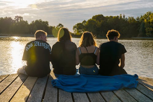 Gratis arkivbilde med blå innsjø, gylden time, innsjø