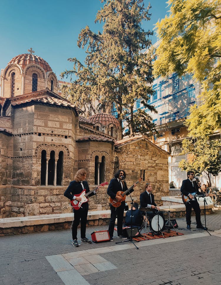 Band Performing On Street