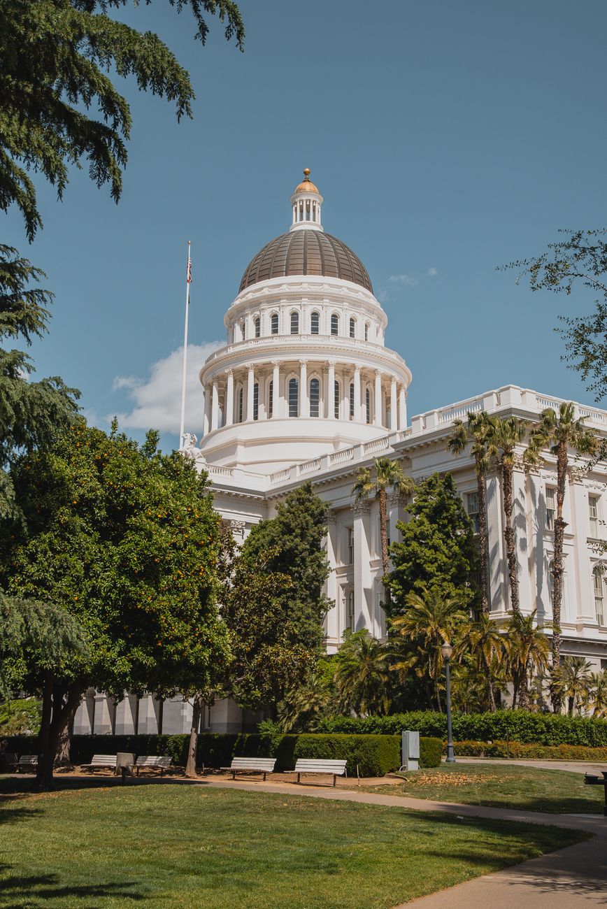 The California State Capitol in Sacramento, where lawmakers passed the new AI labeling law.