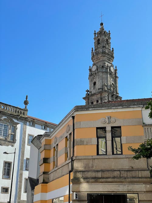 Low Angle Shot of a Church Tower