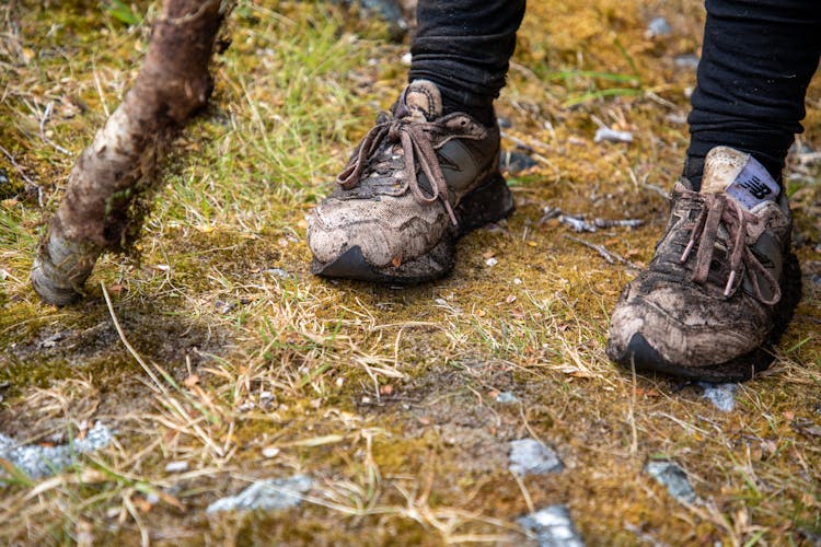 Muddy Shoes On A Hike