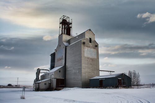 Clouds over Building in Winter