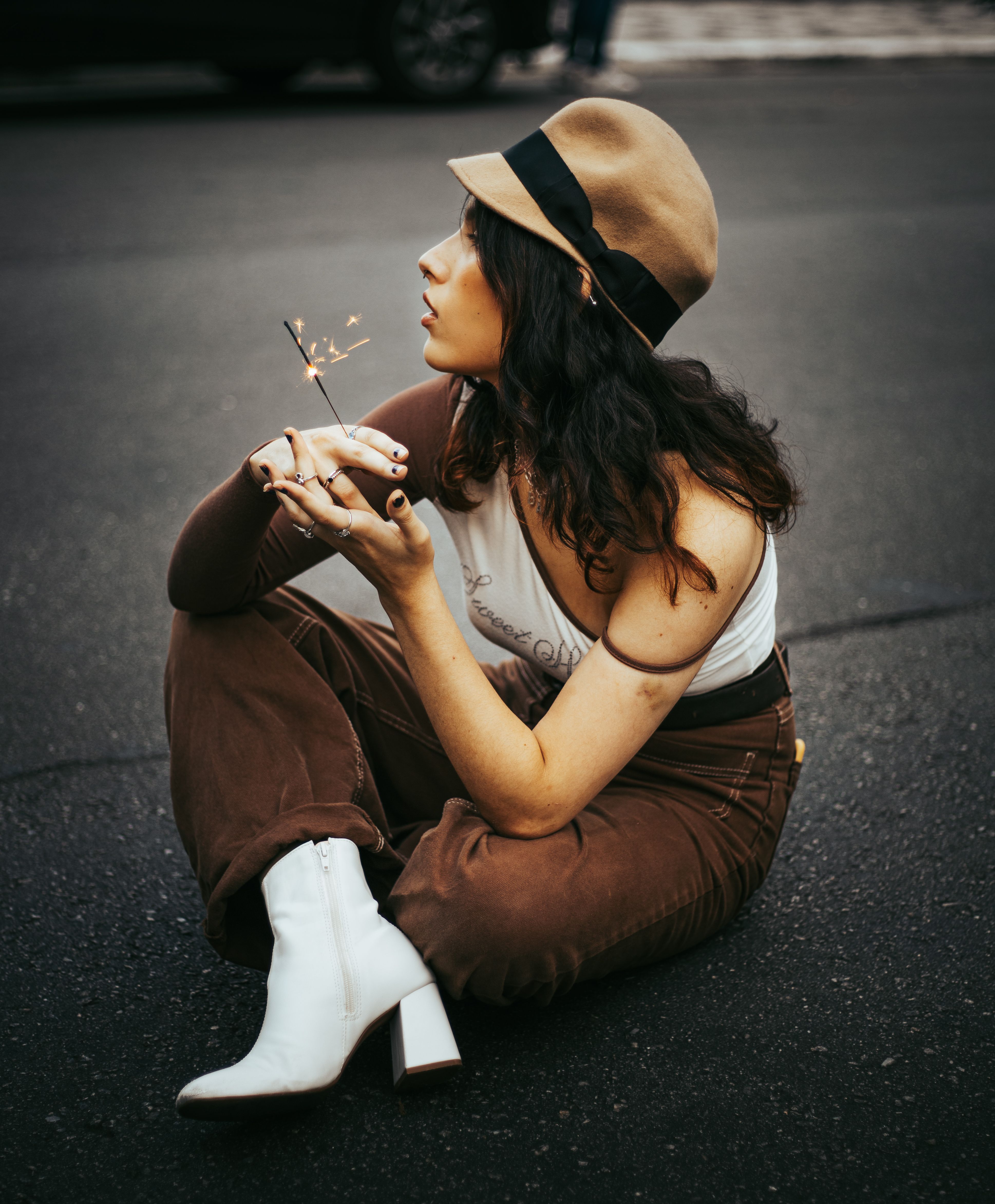Woman Holding a Sparkler · Free Stock Photo