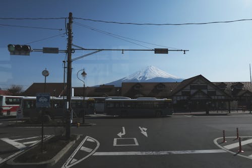Gratis lagerfoto af busstoppested, fuji, japan